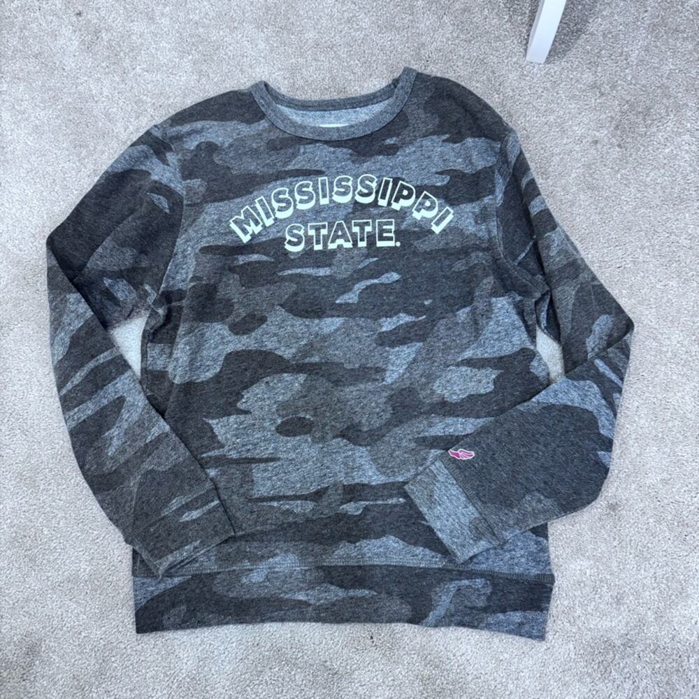 League Gray Mississippi State Camo Kids Sweatshirt, size L (10-12)